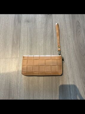 Tan Woven Wristlet Wallet - Women Bags